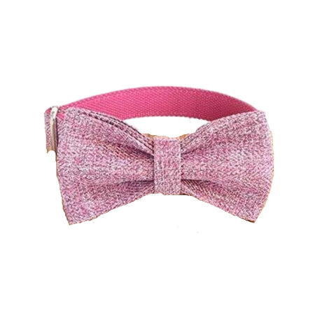 Pink bow best sale tie dog collar